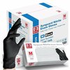 Basic Disposable Gloves, Nitrile, 4 mil, Latex-Free, Powder-Free, Black, M, 10 Boxes of 100 Blk4NitrileMB